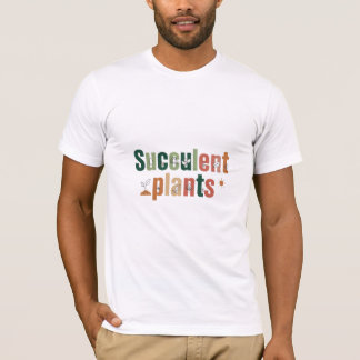 Camiseta Tipografía de Plantas Suculentas