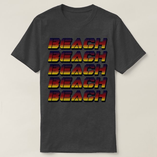 Camiseta Tipografía de playa (Diseño del anverso)