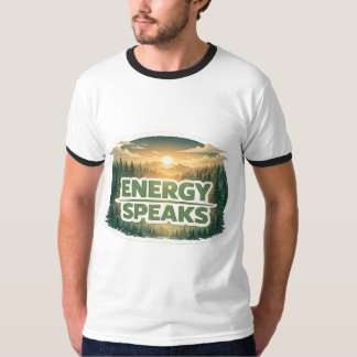 Camiseta Tipografía de puesta de sol forestal que habla de