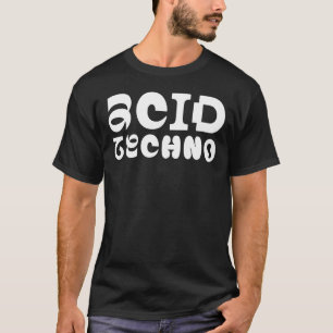 Camiseta Tipografía de pulso de techno ácido