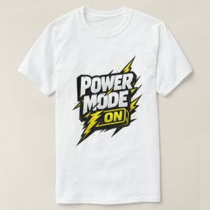 Camiseta Tipografía de relámpago motivacional con modo de e