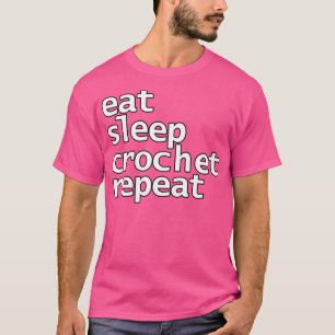 Camiseta Tipografía de repetición del crochet de sueño de c