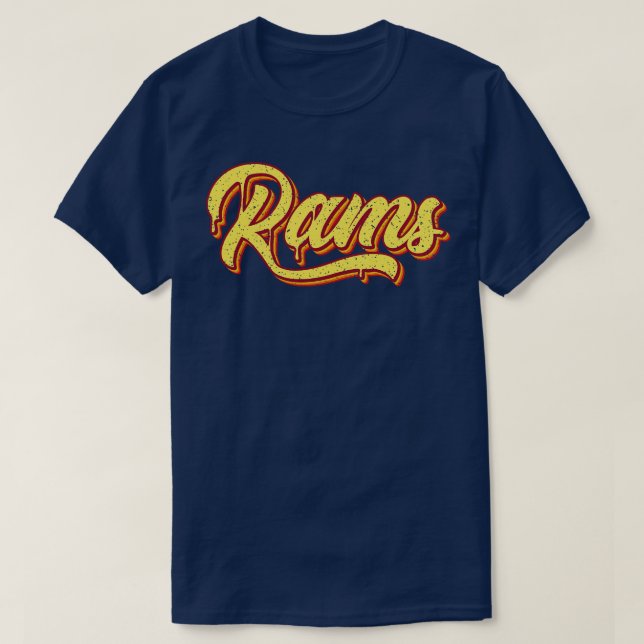 Camiseta Tipografía de Retro Rams (Diseño del anverso)