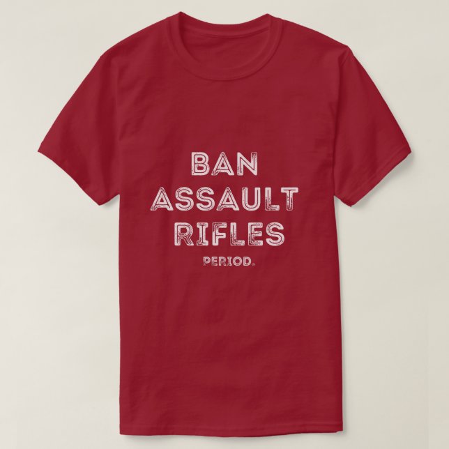 Camiseta Tipografía de Rifles de ataque de prohibición (Diseño del anverso)