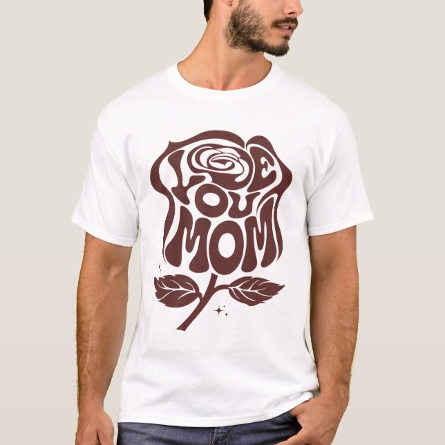 Camiseta Tipografía de Rosa Ama a Mamá (Anverso)