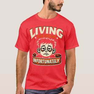Camiseta Tipografía de Sarcasmo VIVIENDO EL SUEÑO Vector Re