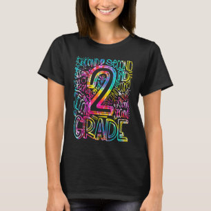 Camiseta Tipografía de segundo grado de tipografía de tinte