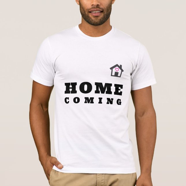 Camiseta Tipografía de sentido del hogar (Anverso)