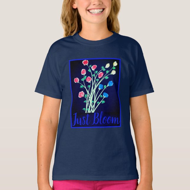 Camiseta Tipografía de sólo florecimiento (Anverso)