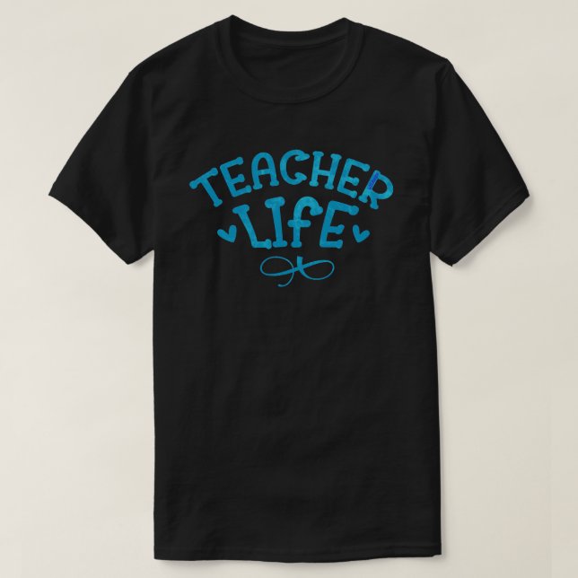 Camiseta Tipografía de TEACHER LIFE (Diseño del anverso)
