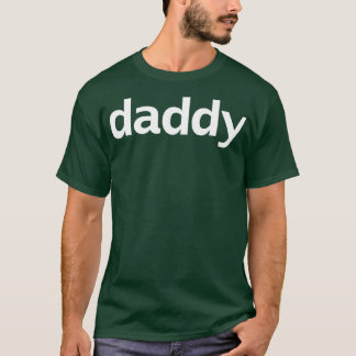 Camiseta Tipografía de texto blanco mínimo de papi