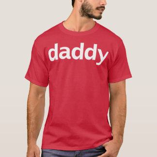 Camiseta Tipografía de texto blanco mínimo de papi