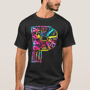 Camiseta Tipografía de tinte para estudiantes de preescolar