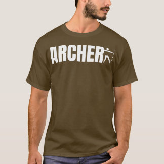 Camiseta Tipografía de tiro al arco tipográfico de larga du