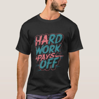 Camiseta tipografía de trabajo duro