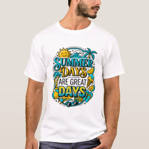 Camiseta Tipografía de verano con motivos de palmera solead