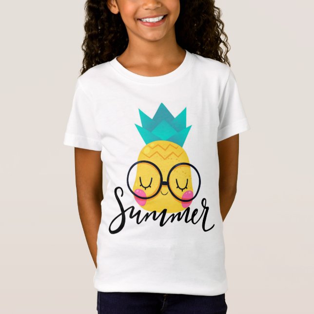 Camiseta Tipografía de verano con piña Cuta (Anverso)