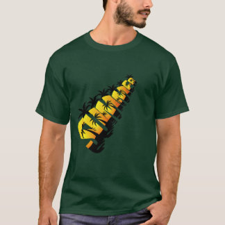 Camiseta Tipografía de Verano Tropical Retro con Palmeras 