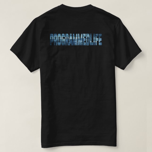 Camiseta Tipografía de vida programada (Reverso del diseño)