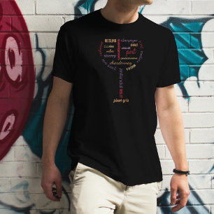 Camiseta Tipografía de vidrio de vino moderna
