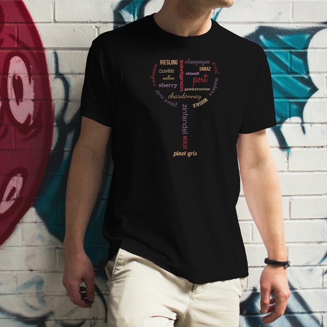 Camiseta Tipografía de vidrio de vino moderna (Subido por el creador)