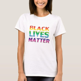 Camiseta Tipografía del arco iris de Black Lives Matter org