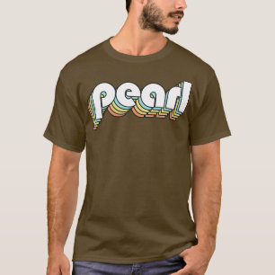Camiseta Tipografía del arcoiris de Pearl Retro estilo desv