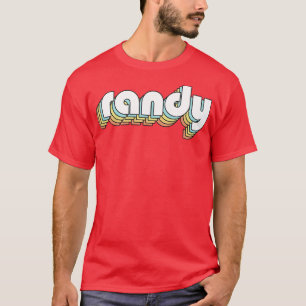 Camiseta Tipografía del arcoiris de Randy Retro con estilo 