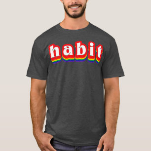 Camiseta Tipografía del arcoiris retro del hábito