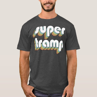 Camiseta Tipografía del arcoiris super retro estilo desvane