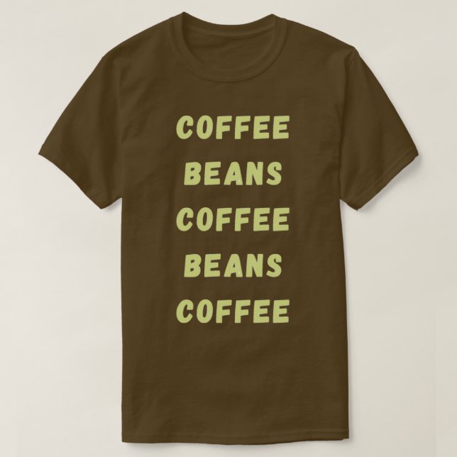 Camiseta Tipografía del café (Diseño del anverso)