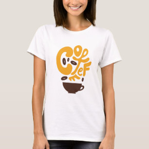 Camiseta Tipografía del café para amante del café