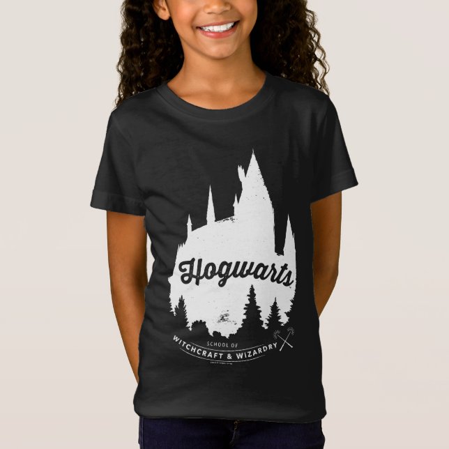 Camiseta Tipografía del castillo de Harry Potter el | (Anverso)