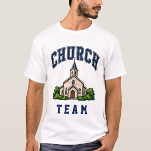 Camiseta ⛪ Tipografía del equipo del personal de la iglesia