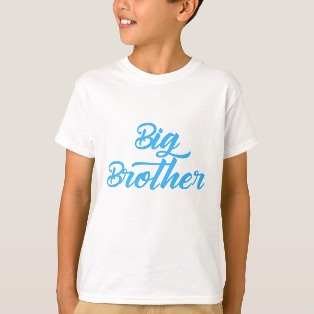 Camiseta Tipografía del hermano mayor azul (Anverso)