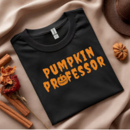Camiseta Tipografía del naranja del profesor calabaza