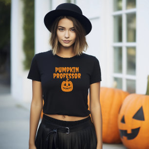 Camiseta Tipografía del naranja del profesor calabaza