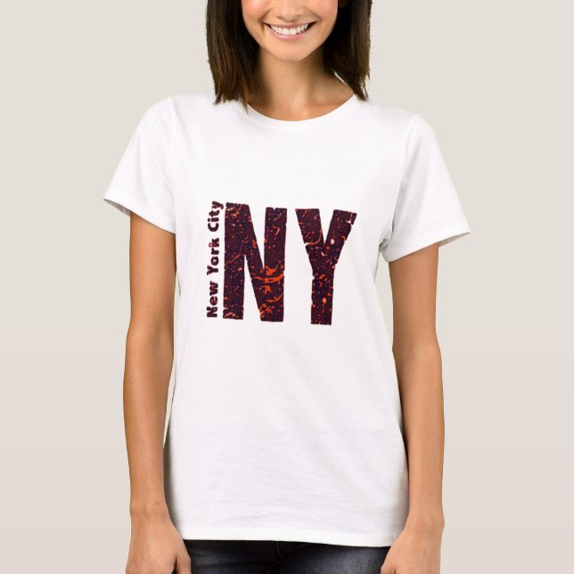 Camiseta Tipografía del New York City NY (Anverso)