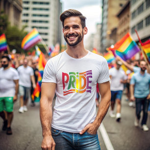Camiseta Tipografía del orgullo arcoiris - Audaz declaració