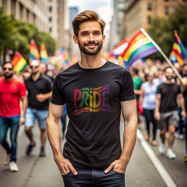 Camiseta Tipografía del orgullo arcoiris - Audaz declaració (Subido por el creador)