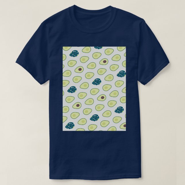 Camiseta Tipografía del Personalizado del patrón de aguacat (Diseño del anverso)