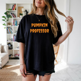 Camiseta Tipografía del profesor naranja de calabaza
