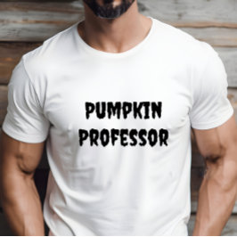 Camiseta Tipografía del profesor negro de calabaza