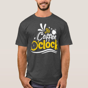 Camiseta Tipografía del reloj del café Itx27s
