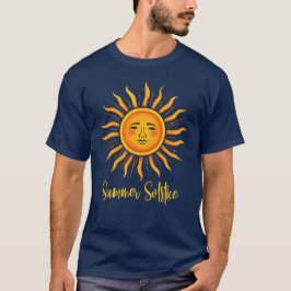 Camiseta Tipografía del sol del solsticio de verano