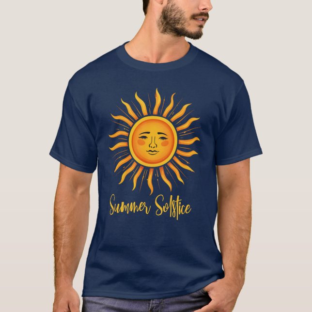 Camiseta Tipografía del sol del solsticio de verano (Anverso)