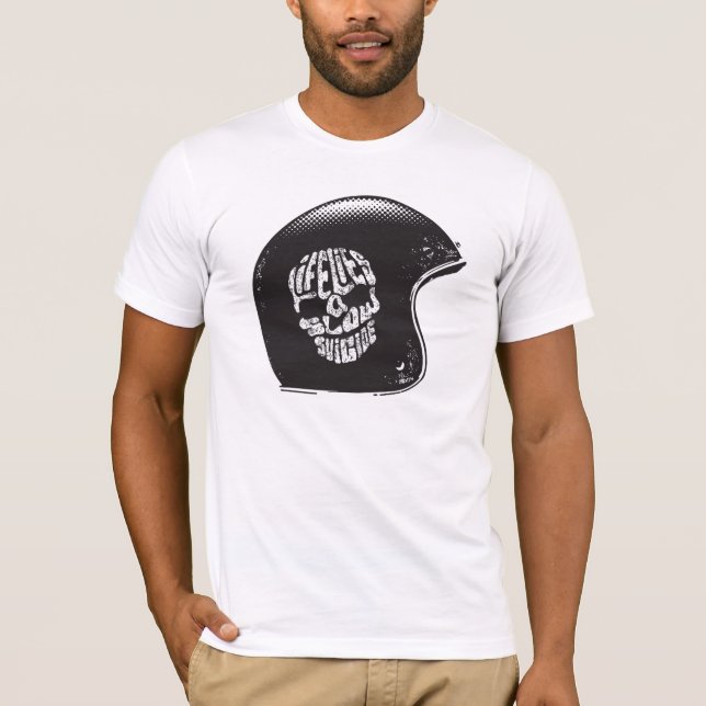 Camiseta Tipografía del vacío de la motocicleta (Anverso)