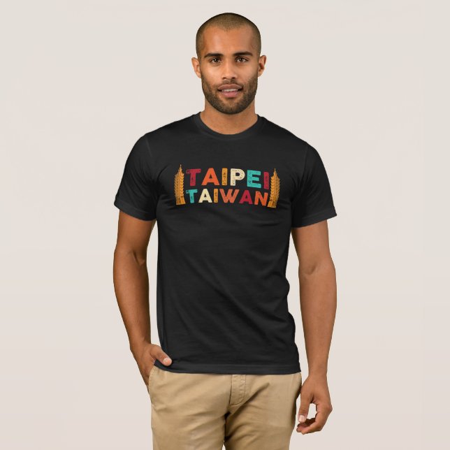 Camiseta Tipografía del viaje de Taiwán a Taiwán (Anverso completo)