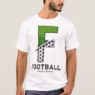Camiseta Tipografía deportiva inicial de la textura del bal