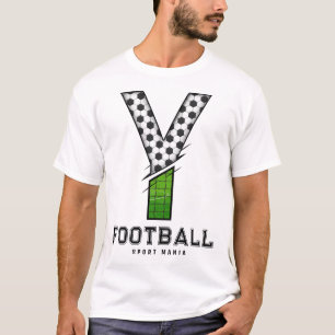 Camiseta Tipografía deportiva inicial de la textura del bal